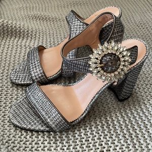 Jcrew Size 6 Holiday heels with pendent closure